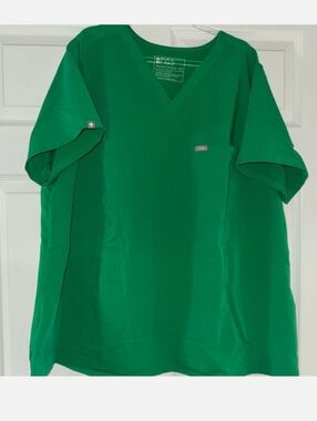 Figs Catarina Scrub Top Emerald Green Size 3x